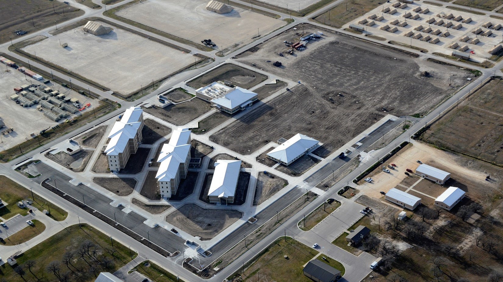 Aerial view of a Modern Air System project site